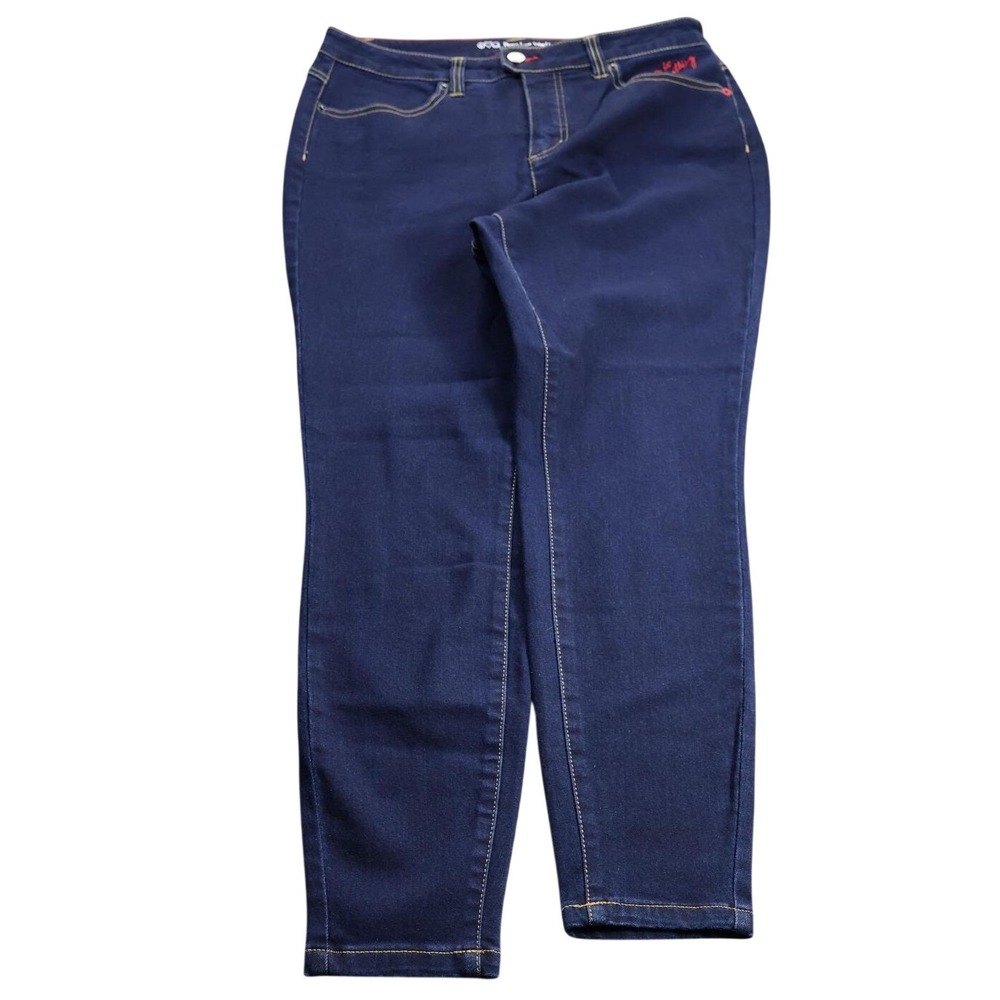 Peace Love World Jeans Womens 10P‎ Petite Blue Skinny Dark Wash Repreve Denim